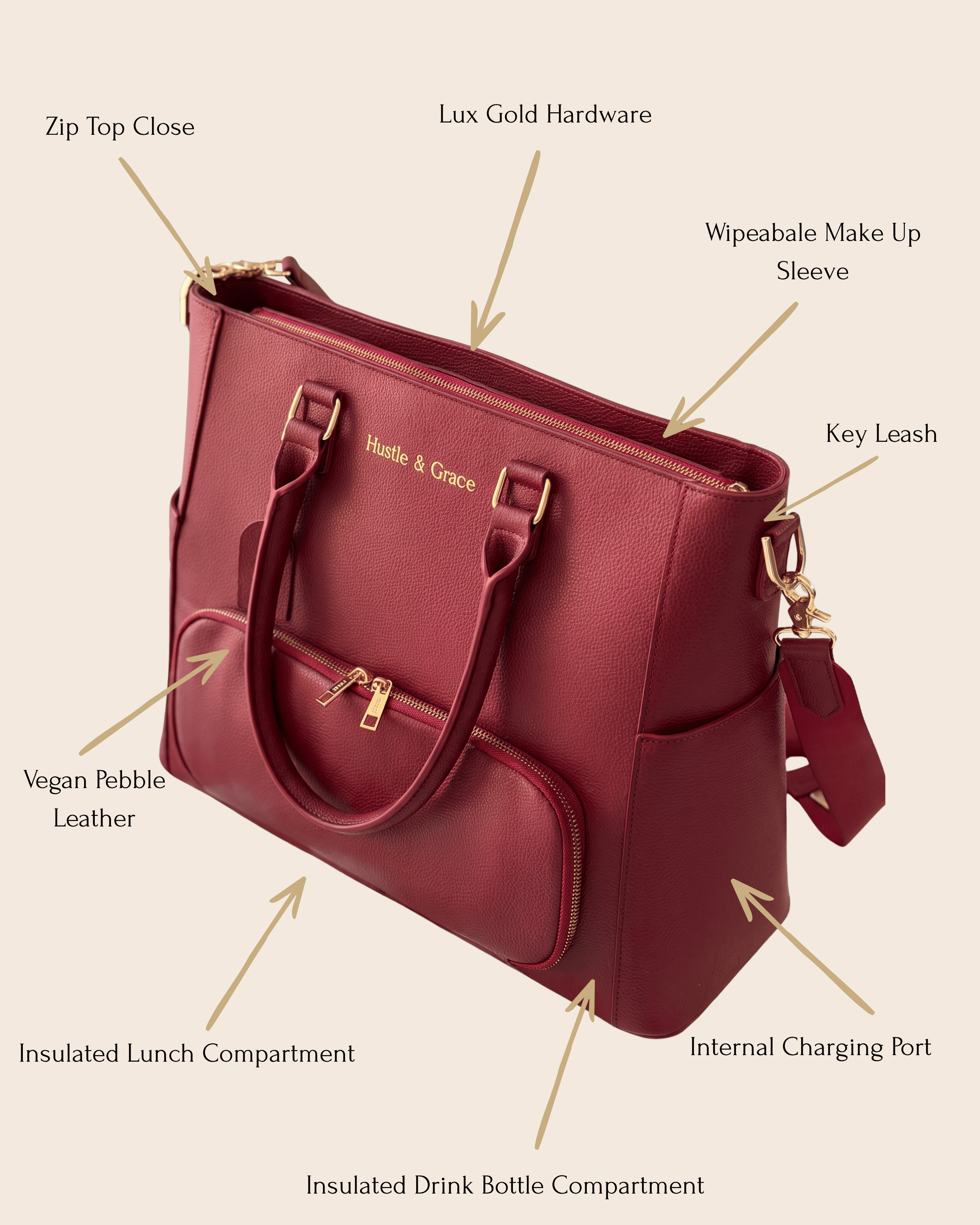 The Iluka Executive Tote - Mulberry